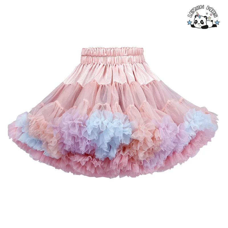 LEZONKIDS - Customized Children's TUTU Girls' Half Puffy Skirt Baby Princess Skirt Tulle Skirt for Dance